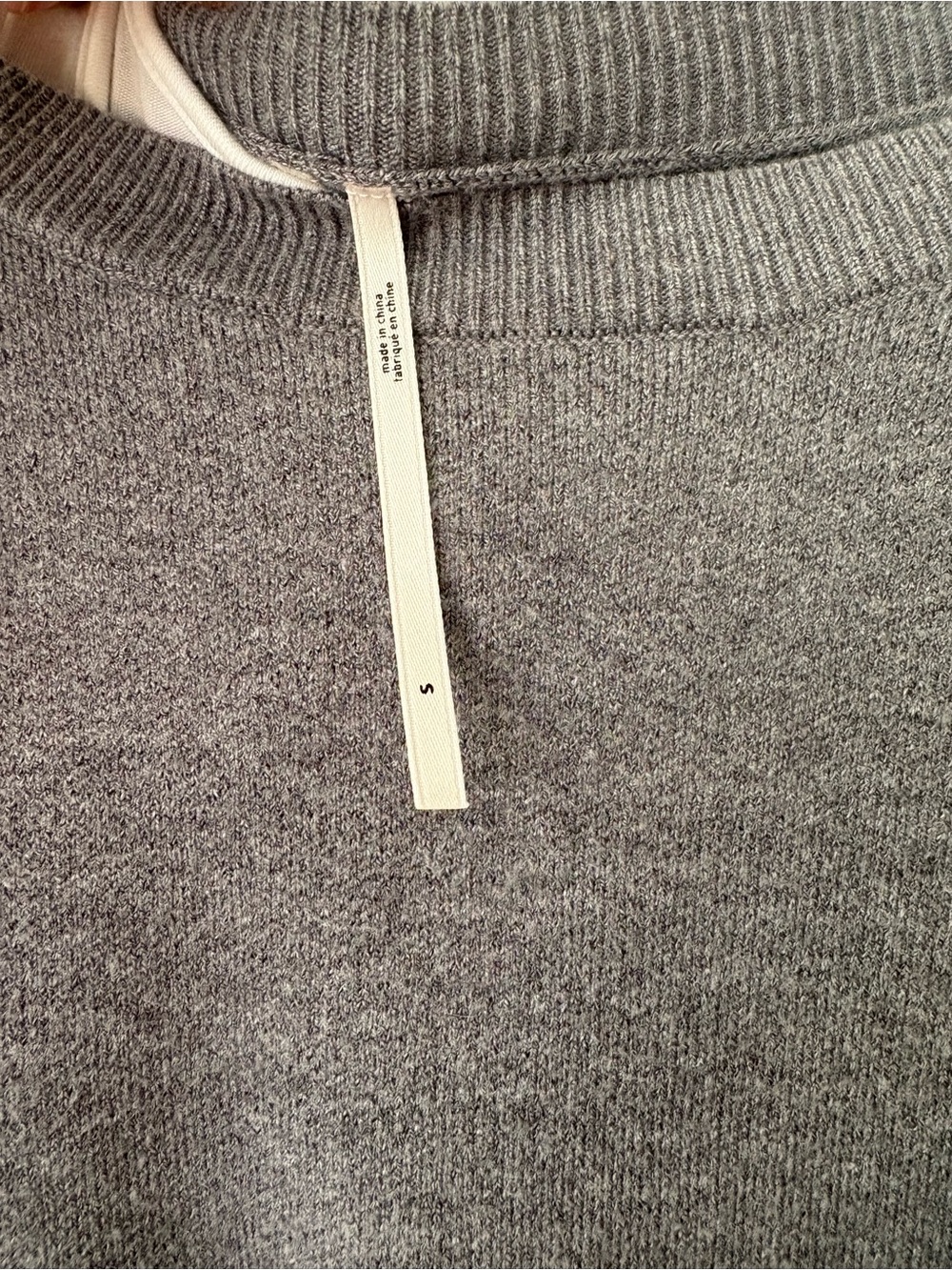 Anthropologie Gray Knit Cropped Sweater with White Midi Dress - Picture 3 of 4